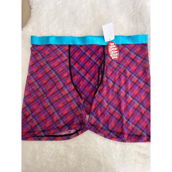 Parade size XL New Sheer Mesh Plaid Boxer shorts - Picture 2 of 6